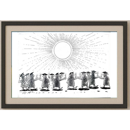 Mario Magnetti 29x21cm Orijinal Karikatür BOD01879