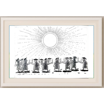 Mario Magnetti 29x21cm Orijinal Karikatür BOD01879