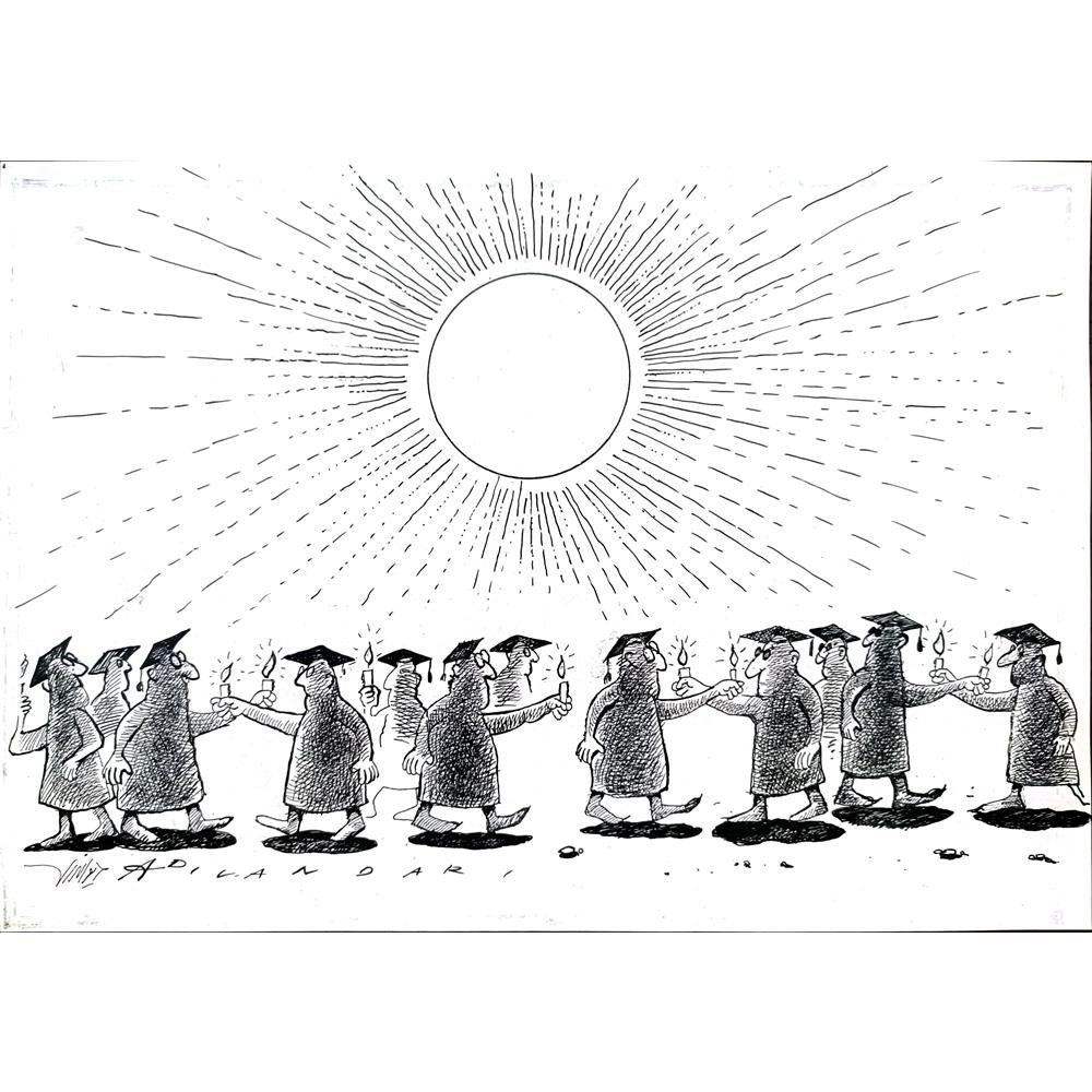 Mario Magnetti 29x21cm Orijinal Karikatür BOD01879