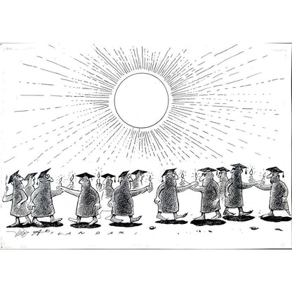 Mario Magnetti 29x21cm Orijinal Karikatür BOD01879