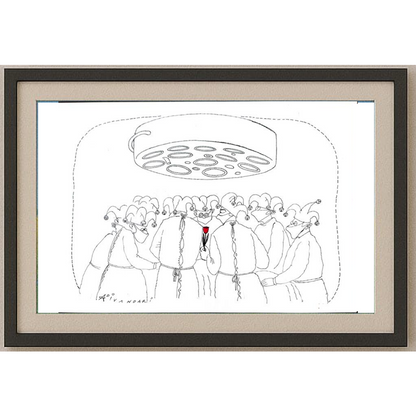 Ali Divandari 29x21cm Orijinal Karikatür BOD01880