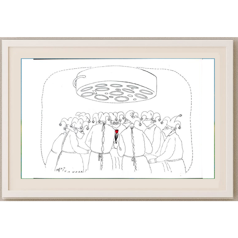 Ali Divandari 29x21cm Orijinal Karikatür BOD01880