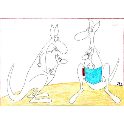 Ali Divandari 29x21cm Orijinal Karikatür BOD01881