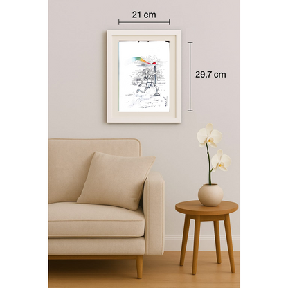 Khosro Nasrolahi 29x21cm Orijinal Karikatür BOD01885