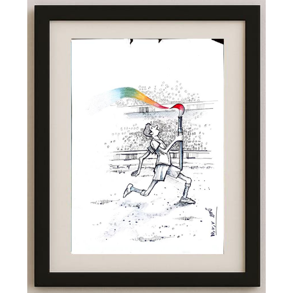 Khosro Nasrolahi 29x21cm Orijinal Karikatür BOD01885