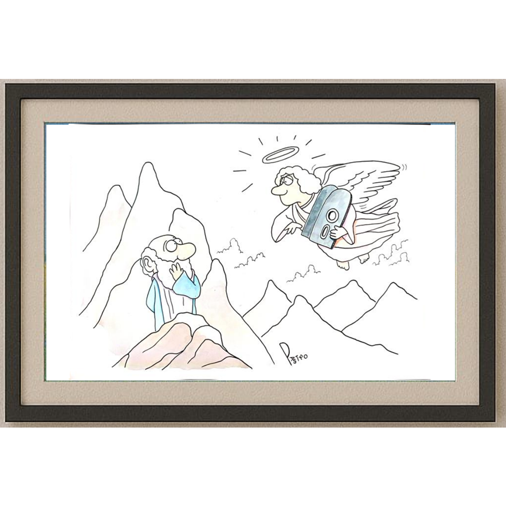 Angelo Pastro 31x21cm Orijinal Karikatür BOD01886