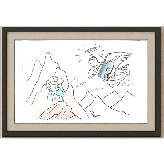 Angelo Pastro 31x21cm Orijinal Karikatür BOD01886