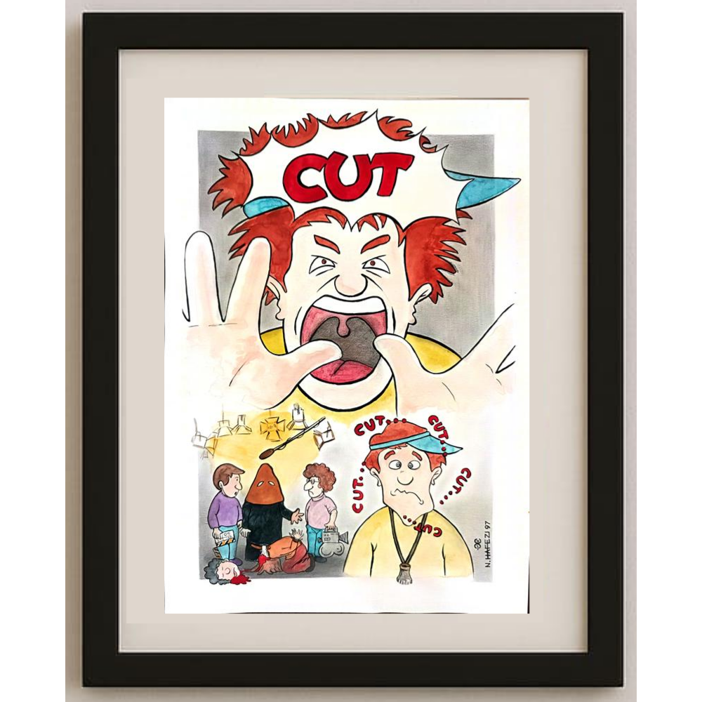 Nader Hafezi 31x21cm Orijinal Karikatür BOD01887