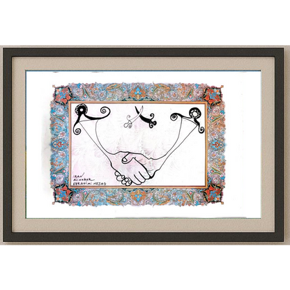 Ali Akbar Ebrahimi Nejad 29x21cm Orijinal Karikatür BOD01888