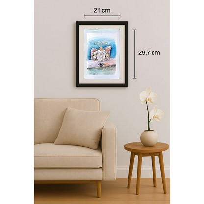 Baniasadi Mohammad Ali 29x21cm Orijinal Karikatür BOD01889