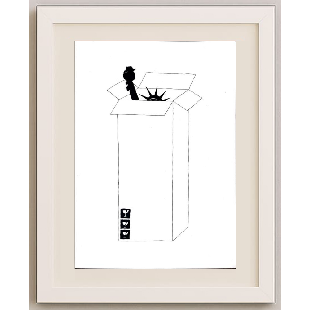 Yourik Karim Masihi 29x21cm Orijinal Karikatür BOD01892