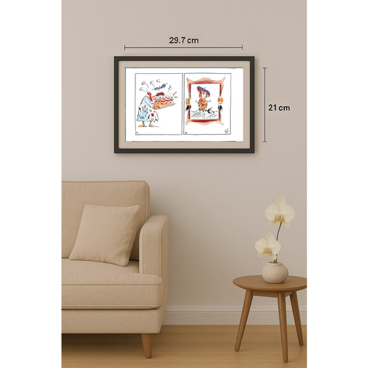 Szalai Attila 29x21cm Orijinal Karikatür BOD01896