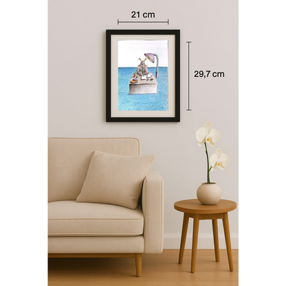 Masoud Ziaei Zardkhashosei 29x21cm Orijinal Karikatür BOD01897