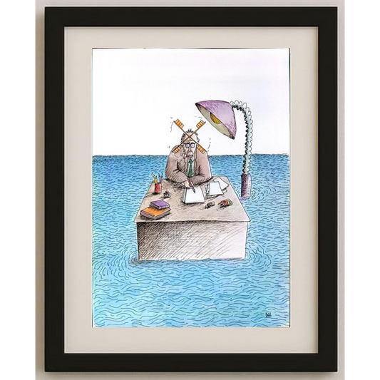 Masoud Ziaei Zardkhashosei 29x21cm Orijinal Karikatür BOD01897