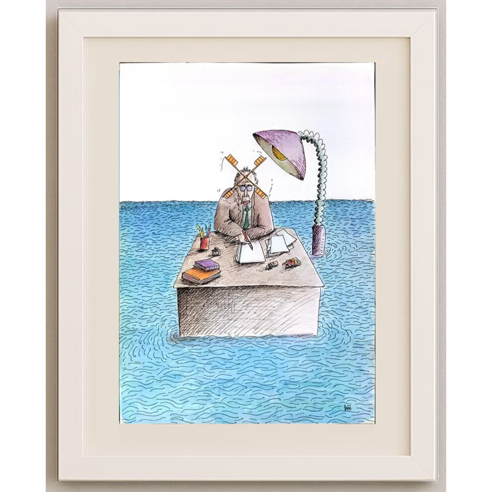 Masoud Ziaei Zardkhashosei 29x21cm Orijinal Karikatür BOD01897