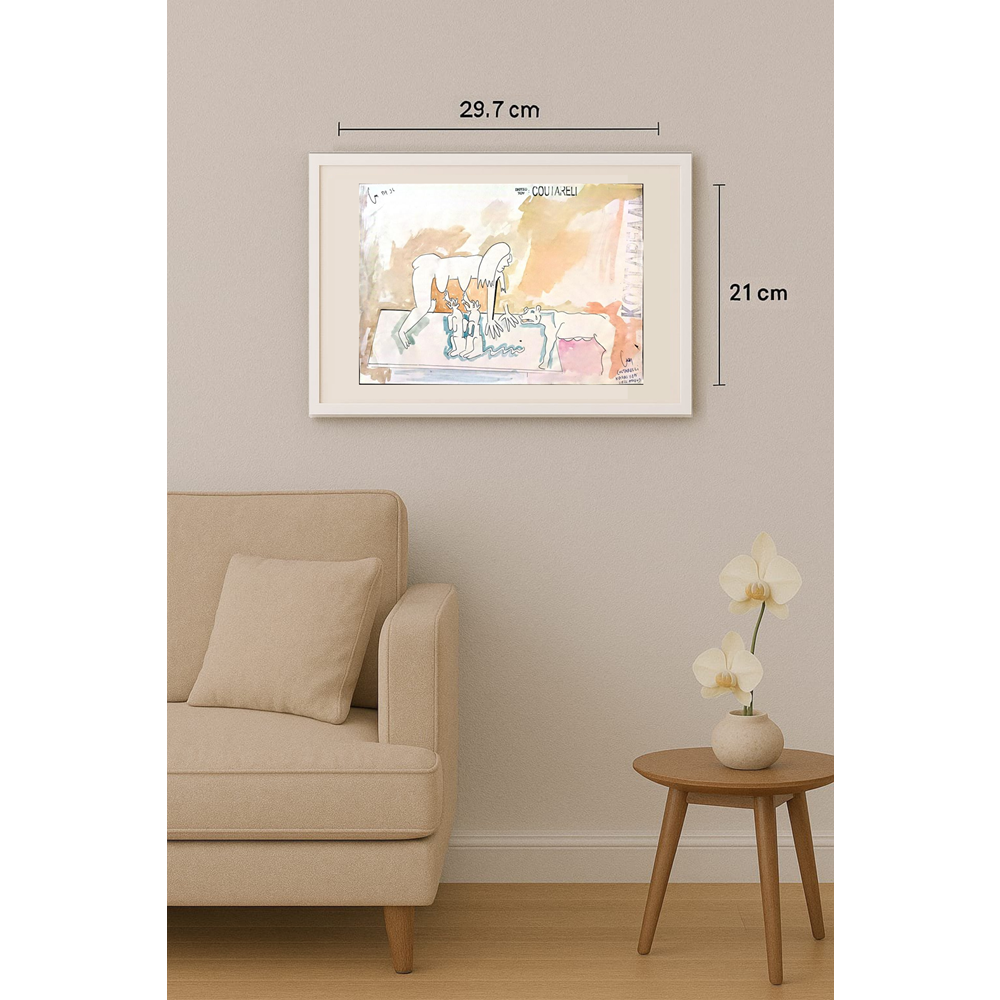 Coutarelli Kihsias 29x21cm Orijinal Karikatür BOD01901