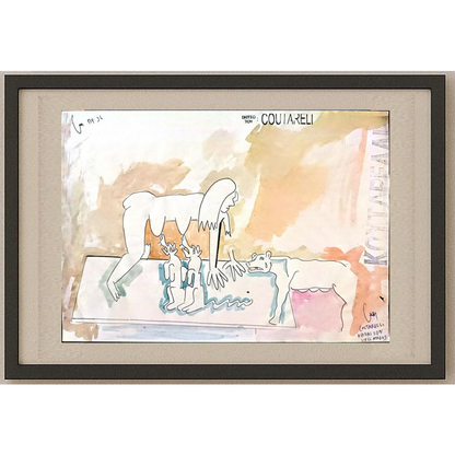 Coutarelli Kihsias 29x21cm Orijinal Karikatür BOD01901