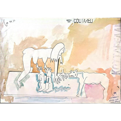 Coutarelli Kihsias 29x21cm Orijinal Karikatür BOD01901
