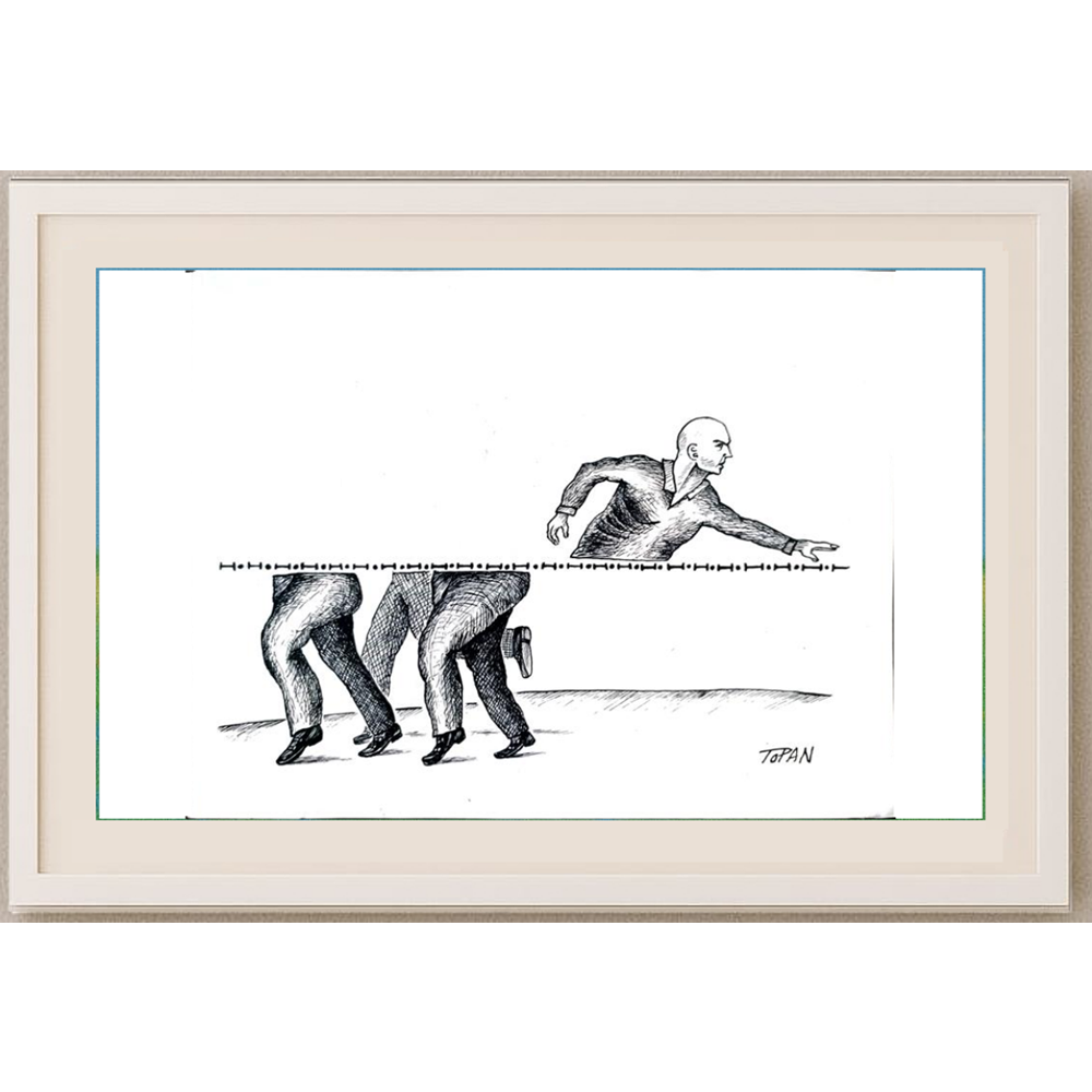 Cristian Topan 29x21cm Orijinal Karikatür BOD01902