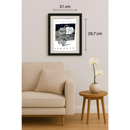 Turculet Dan Silvin 29x21cm Orijinal Karikatür BOD01903