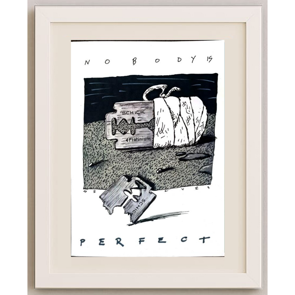 Turculet Dan Silvin 29x21cm Orijinal Karikatür BOD01903