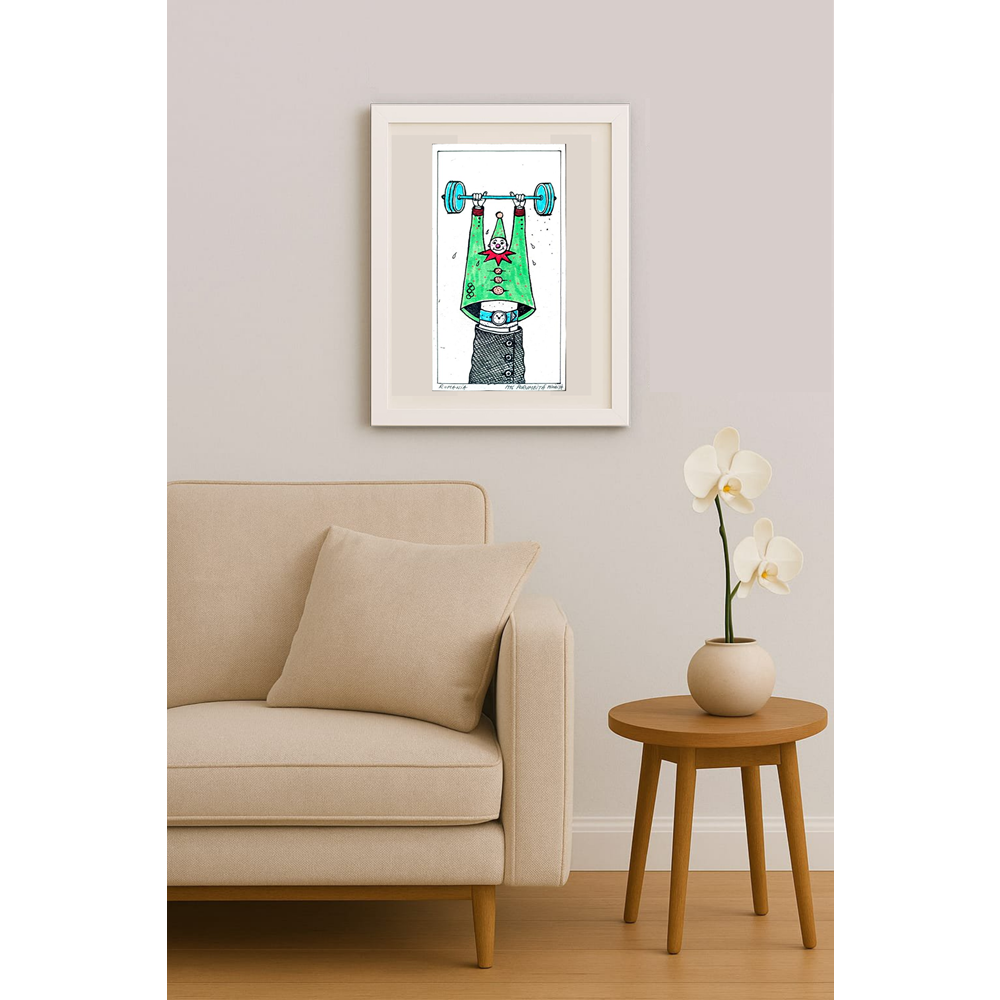 Porumbita Mihaita 21x11cm Orijinal Karikatür BOD01904