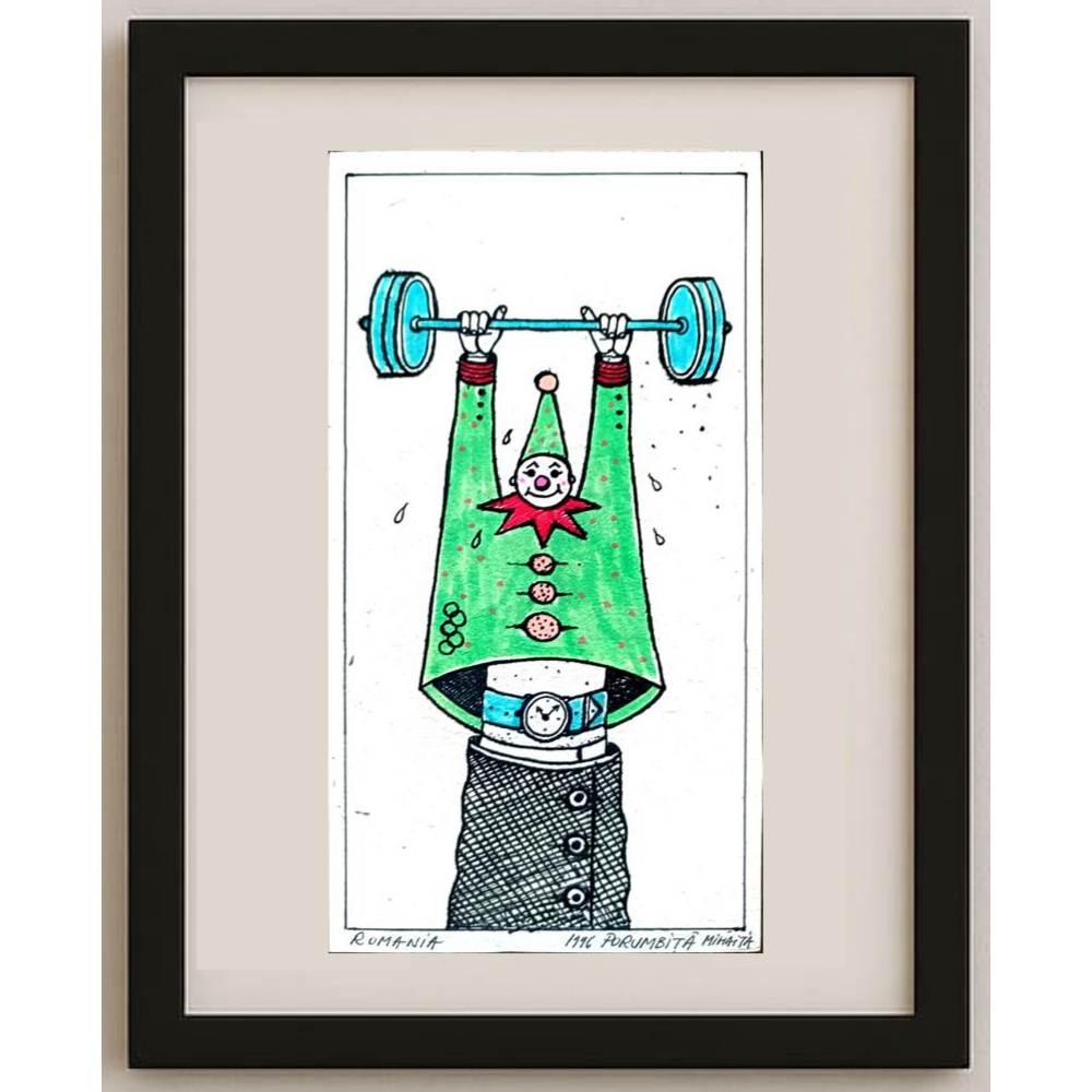 Porumbita Mihaita 21x11cm Orijinal Karikatür BOD01904