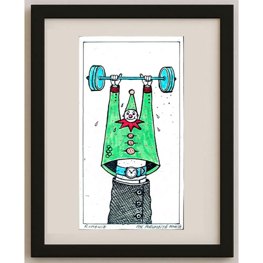 Porumbita Mihaita 21x11cm Orijinal Karikatür BOD01904