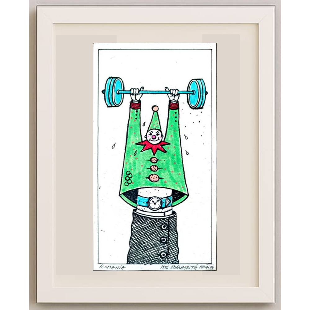 Porumbita Mihaita 21x11cm Orijinal Karikatür BOD01904