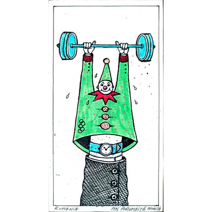 Porumbita Mihaita 21x11cm Orijinal Karikatür BOD01904