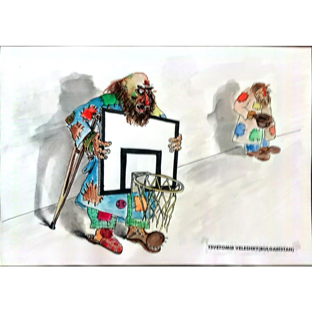 Tsvetomir Veleshky 29x21cm Orijinal Karikatür BOD01908