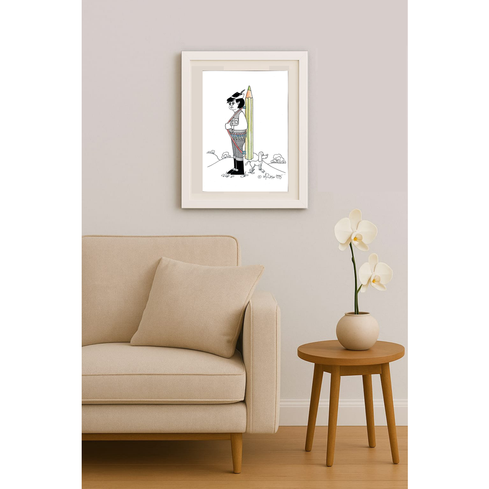 Gheorghita Ghinea Uriasu 21x15cm Orijinal Karikatür BOD01909