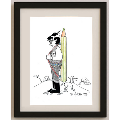 Gheorghita Ghinea Uriasu 21x15cm Orijinal Karikatür BOD01909