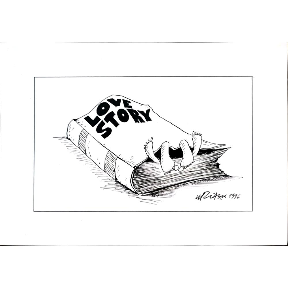 Gheorghita Ghinea Uriasu 21x15cm Orijinal Karikatür BOD01910