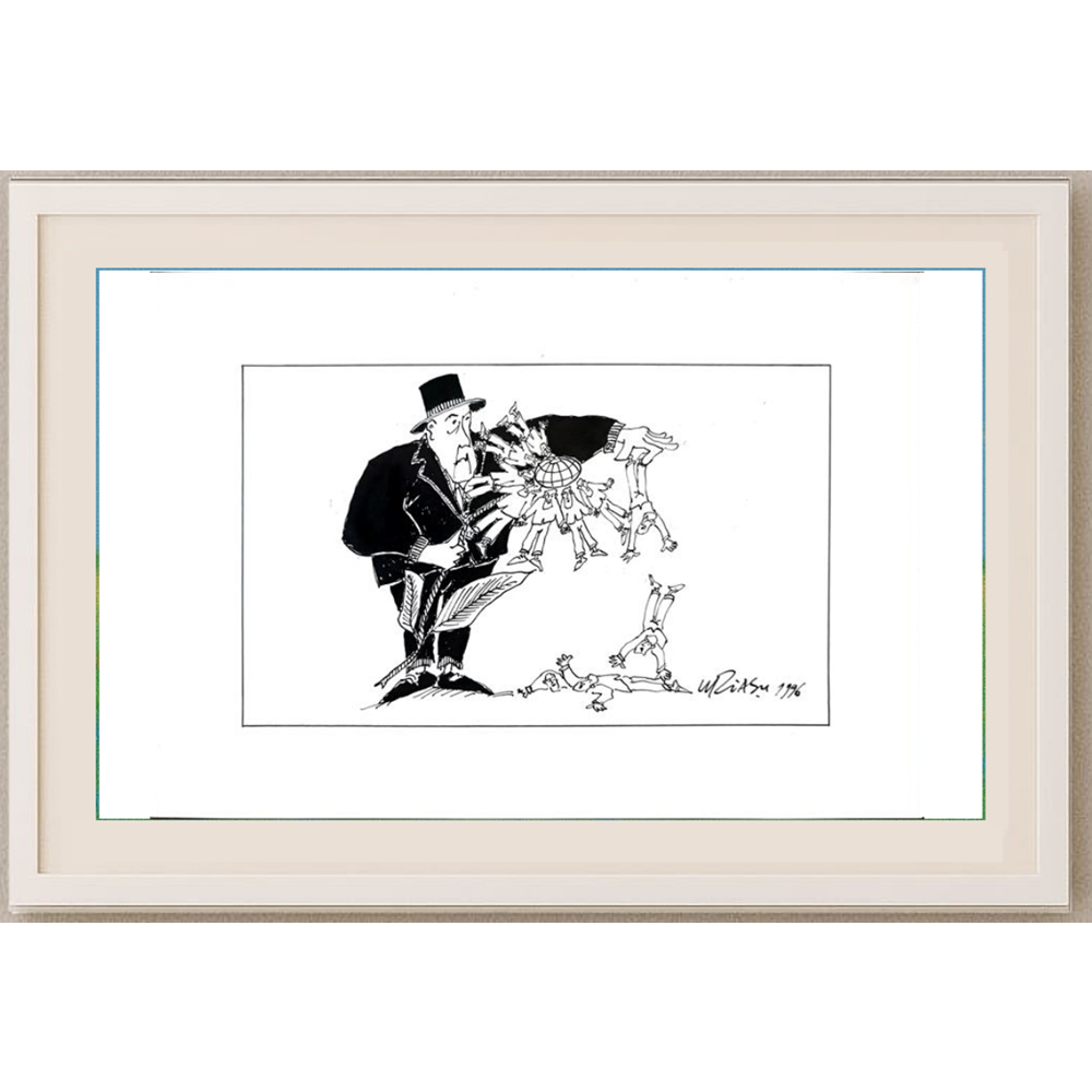 Gheorghita Ghinea Uriasu 21x15cm Orijinal Karikatür BOD01911