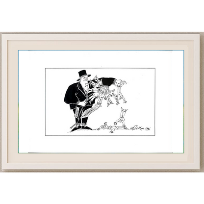 Gheorghita Ghinea Uriasu 21x15cm Orijinal Karikatür BOD01911