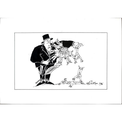 Gheorghita Ghinea Uriasu 21x15cm Orijinal Karikatür BOD01911