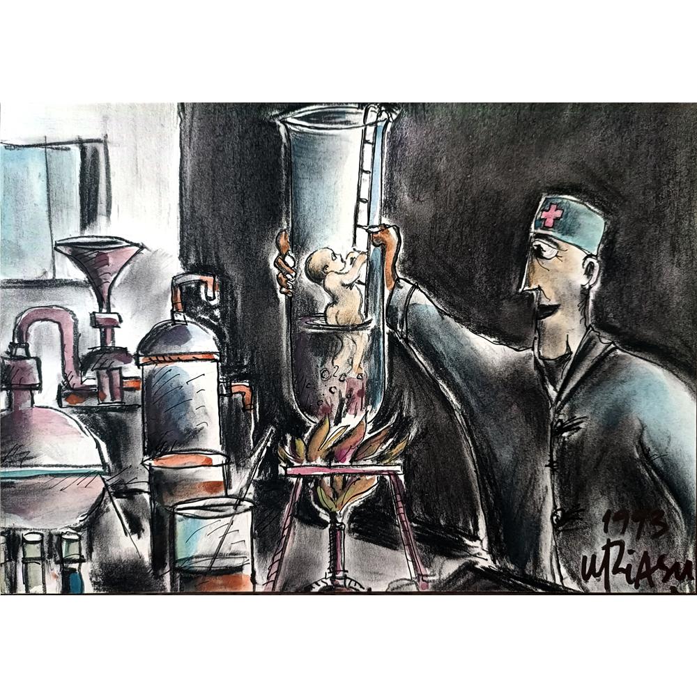 Gheorghita Ghinea Uriasu 21x15cm Orijinal Karikatür BOD01912