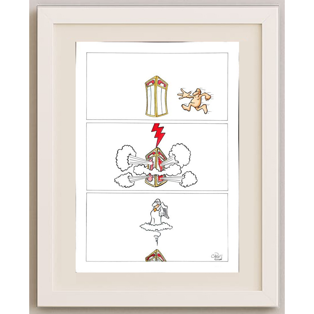 Chris Hovian 29x21cm Orijinal Karikatür BOD01914
