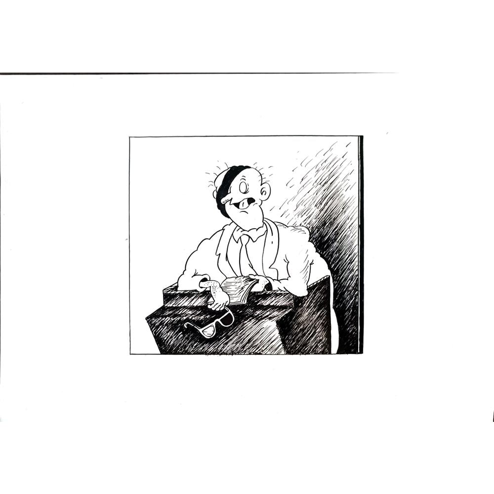 Oleg Loktiev 29x21cm Orijinal Karikatür BOD01918