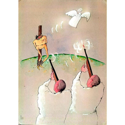 Tsocho Peev 29x21cm Orijinal Karikatür BOD01922