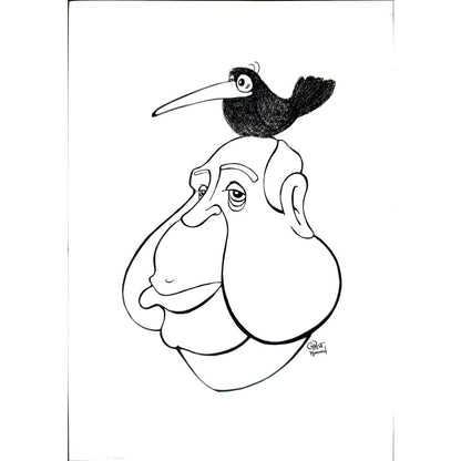 Chris Hovian 29x21cm Orijinal Karikatür BOD01930