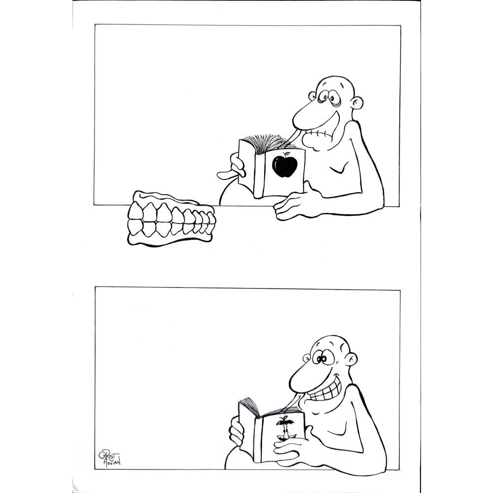 Chris Hovian 29x21cm Orijinal Karikatür BOD01931