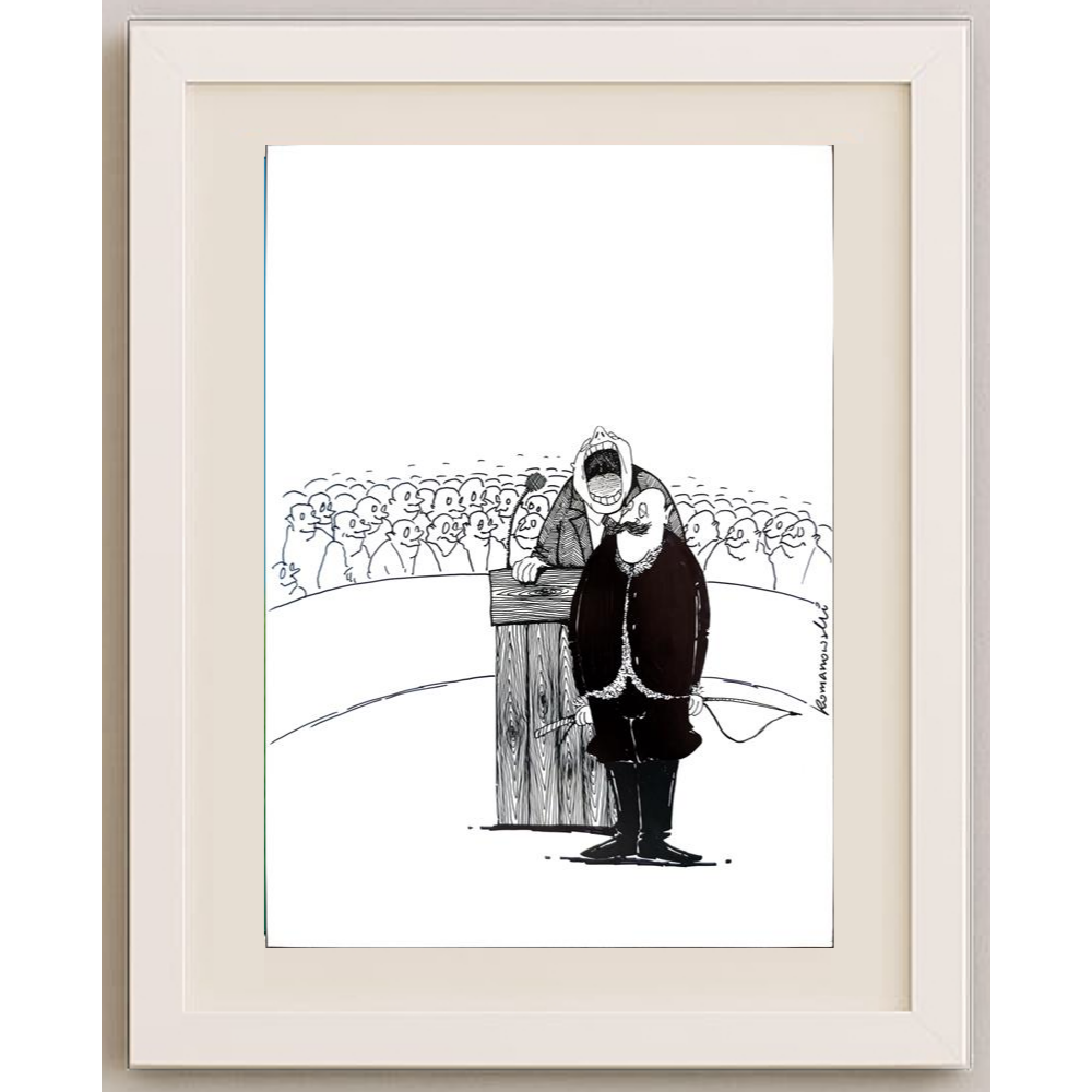 Zdzislaw Romanovski 29x21cm Orijinal Karikatür BOD01933