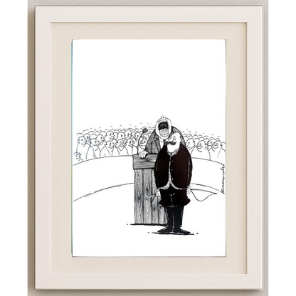 Zdzislaw Romanovski 29x21cm Orijinal Karikatür BOD01933