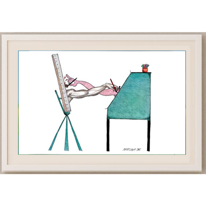 Marina Braovic 29x21cm Orijinal Karikatür BOD01936
