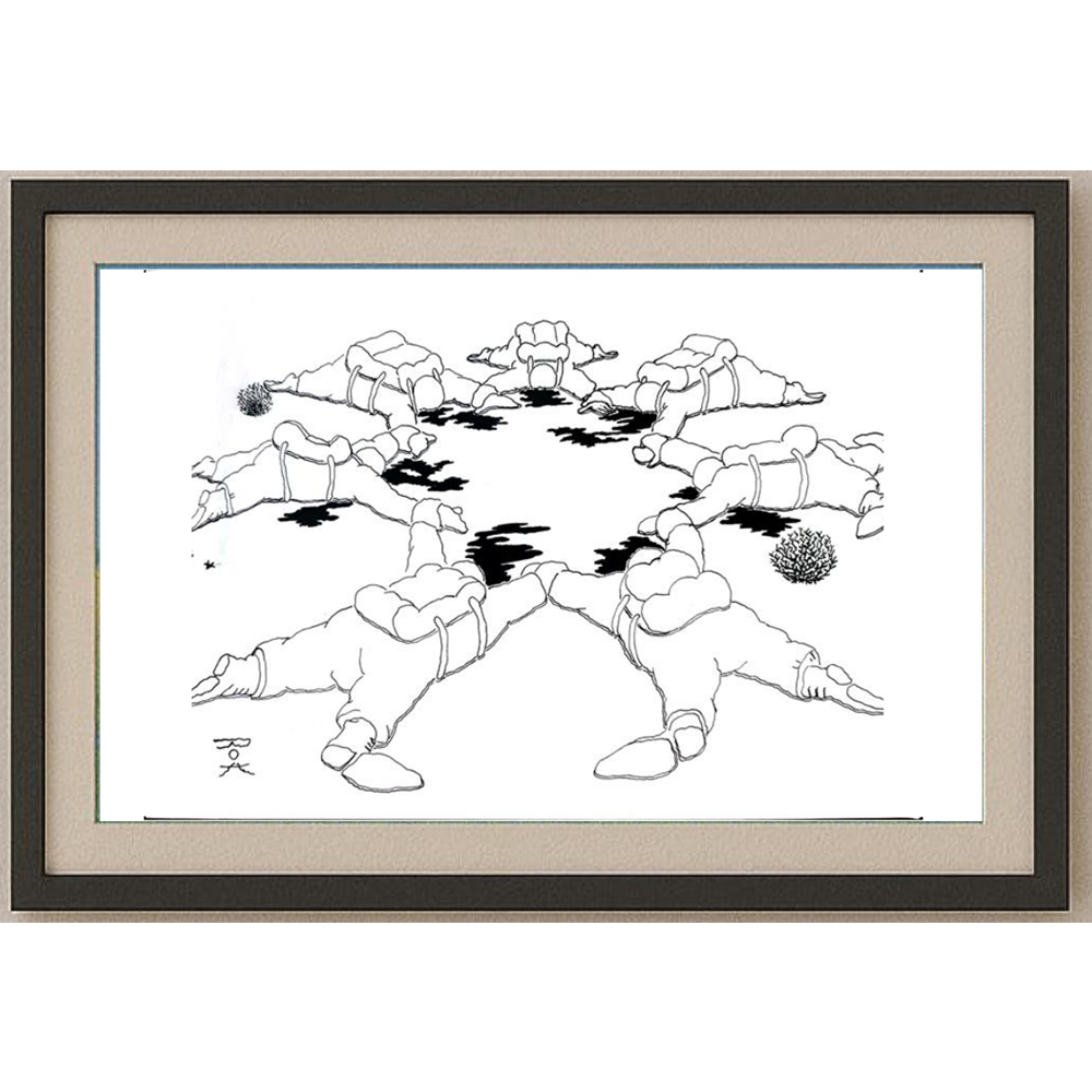 Rahmat Kardan 29x21cm Orijinal Karikatür BOD01940