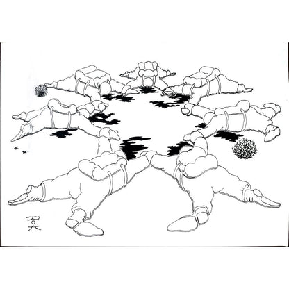 Rahmat Kardan 29x21cm Orijinal Karikatür BOD01940