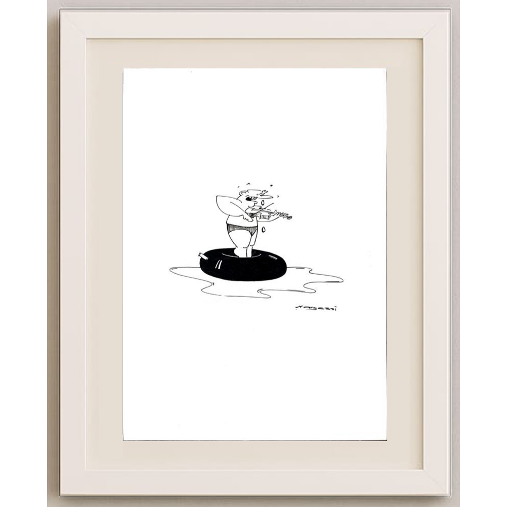 Nargessi Naser 29x21cm Orijinal Karikatür BOD01943