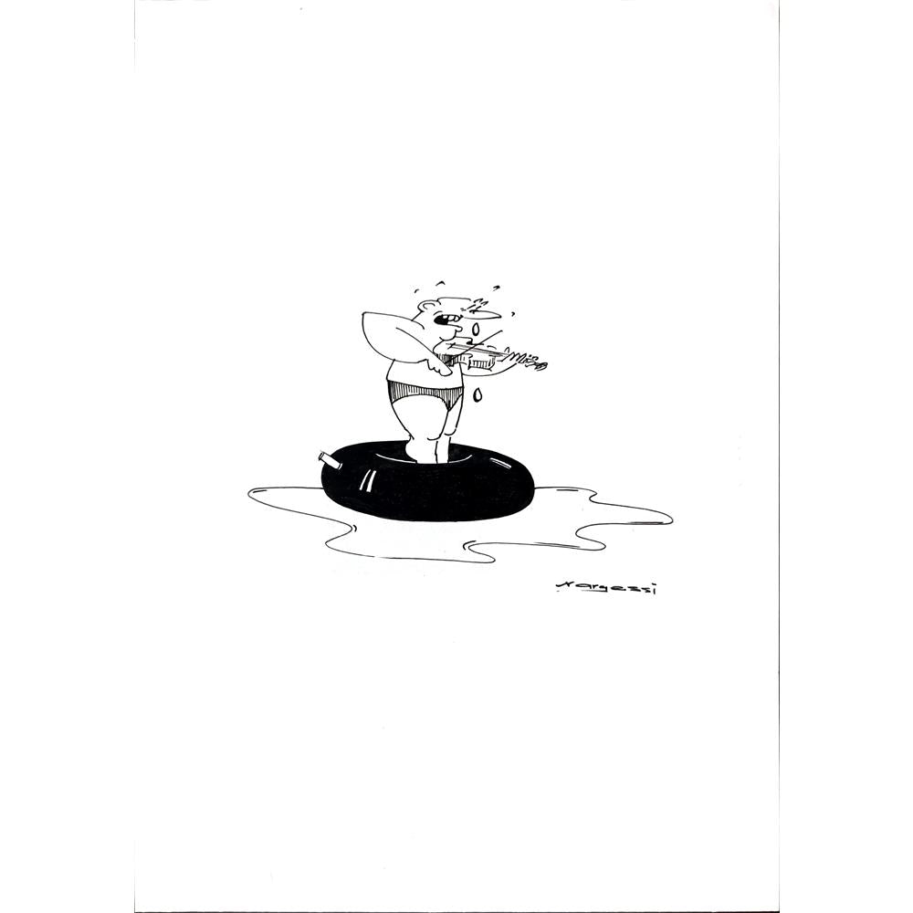 Nargessi Naser 29x21cm Orijinal Karikatür BOD01943